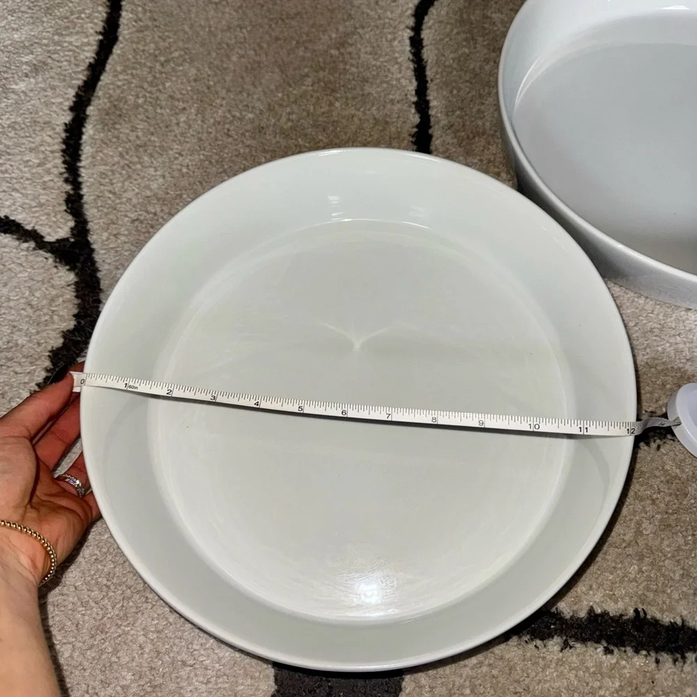 Crate & Barrel White 12” Chip / Serving Bowl